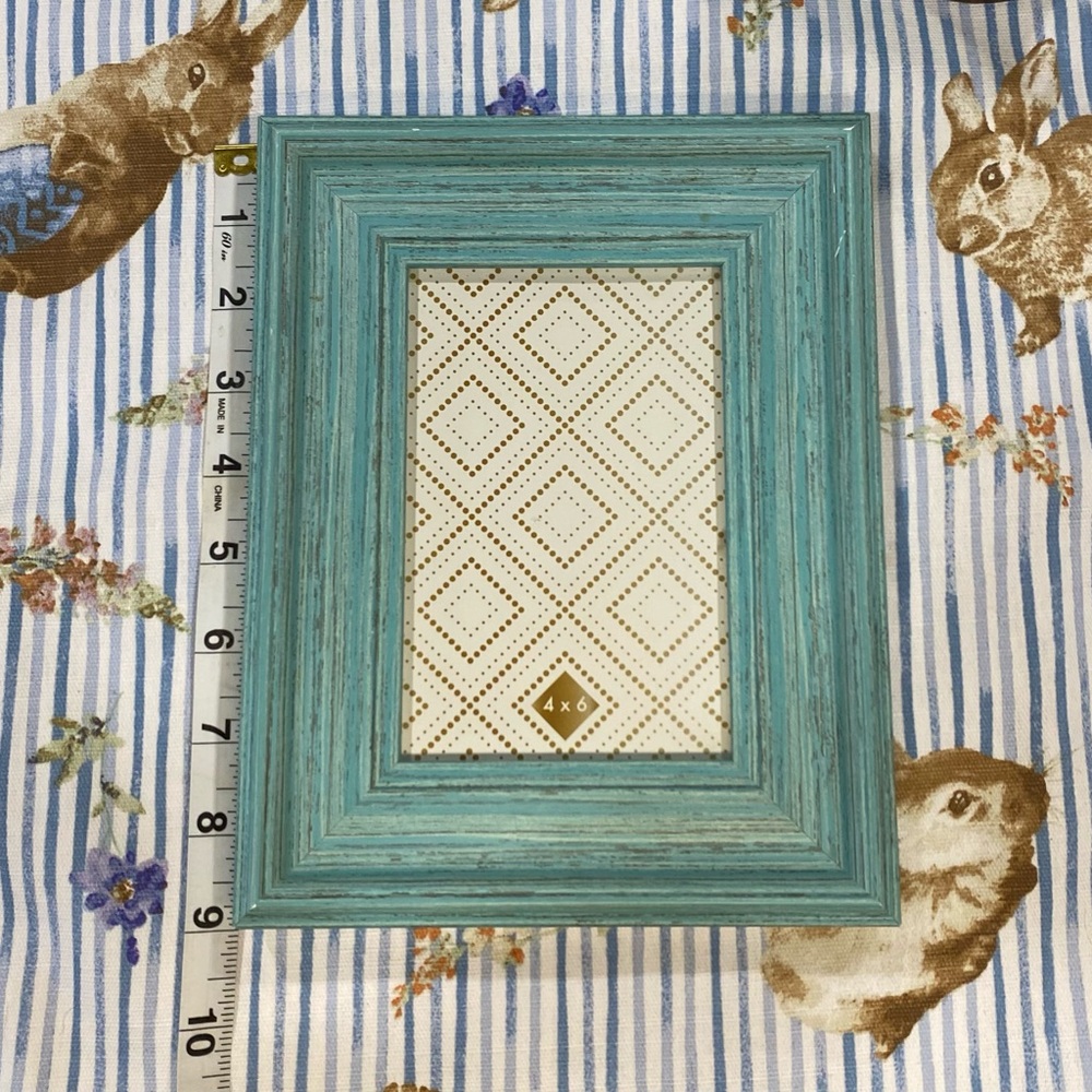 Rustic Turquoise 4 X 6 Easel Back Photo Frame - Picture 3 of 6